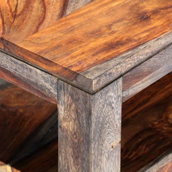 Coffee Table Grey 100x50x40 cm Solid Sheesham Wood