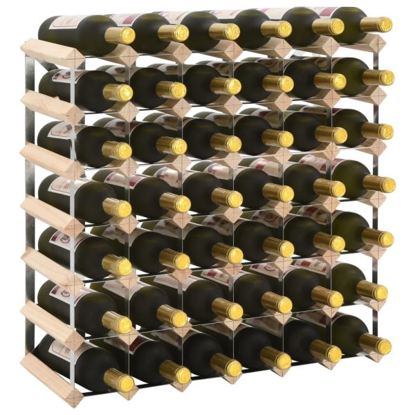 Wine Rack for Bottles Solid Pinewood