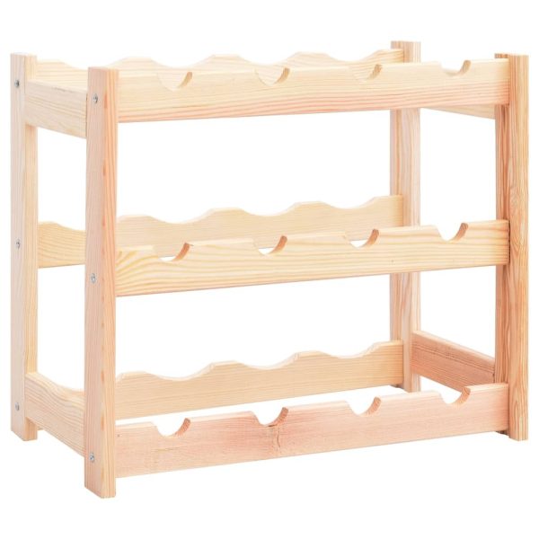 Wine Rack for Bottles Solid Wood Pine