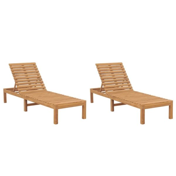 Sun Lounger Solid Wood Teak