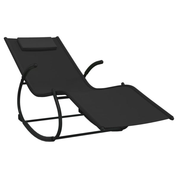 Rocking Sun Lounger Steel and Textilene