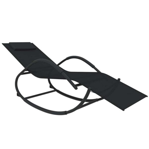 Rocking Sun Lounger Steel and Textilene