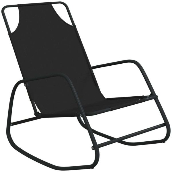 Rocking Sun Lounger Steel and Textilene