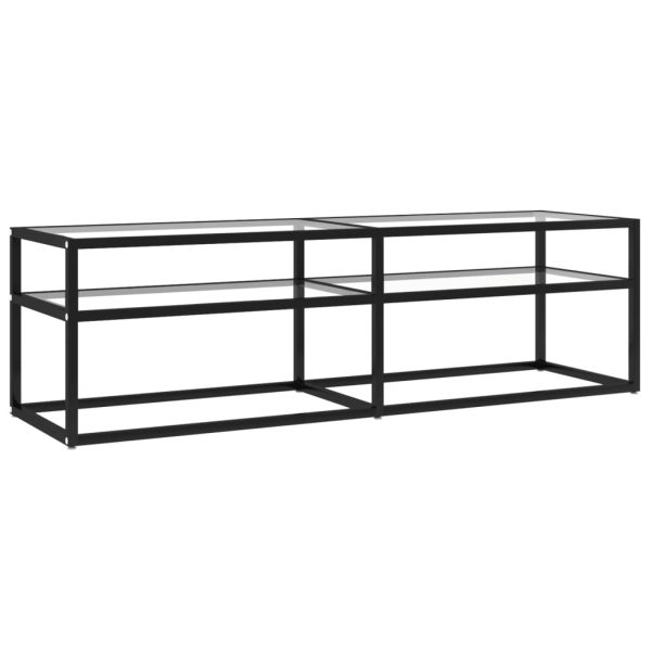 Bozeman TV Cabinet Transparent Tempered Glass