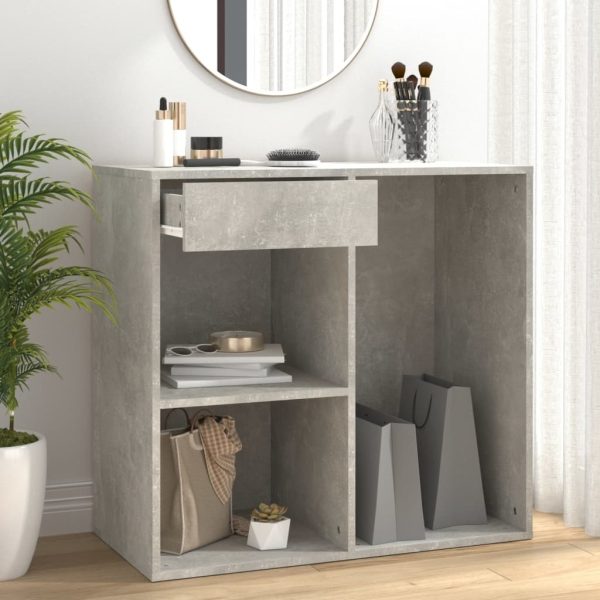Cosmetic Cabinet Concrete Grey 80x40x75 cm Engineered Wood