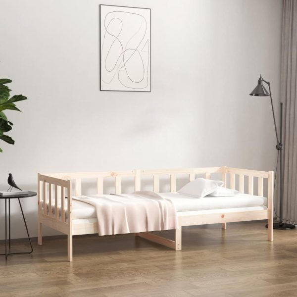 Painesville Day Bed 92×187 cm Single Bed Size Solid Wood Pine