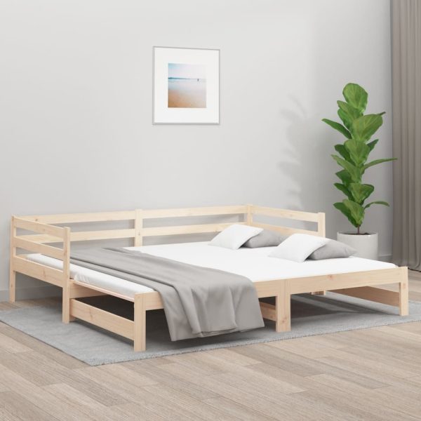 Cupar Pull-out Day Bed 2x(92×187) cm Solid Wood Pine