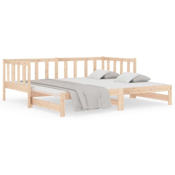 Toppenish Pull-out Day Bed 2x(92×187) cm Solid Wood Pine