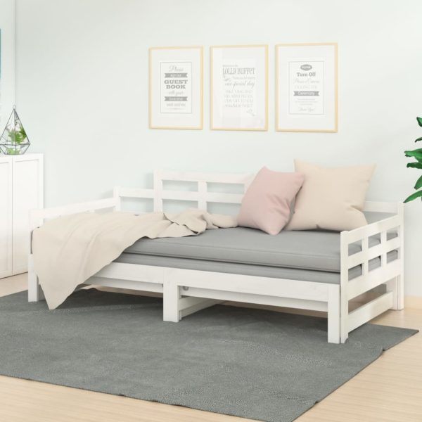 Blytheville Pull-out Day Bed Solid Wood Pine 2x(92×187) cm