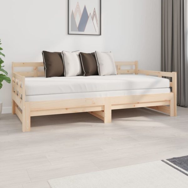 Havelock Pull-out Day Bed Solid Wood Pine 2x(92×187) cm