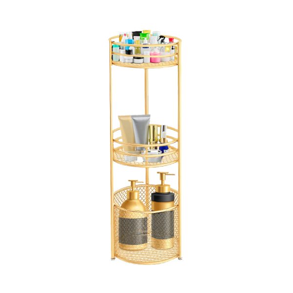 3 Tier Bathroom Freestanding Storage Shelf Multifunctional Display Rack Organiser with Basket