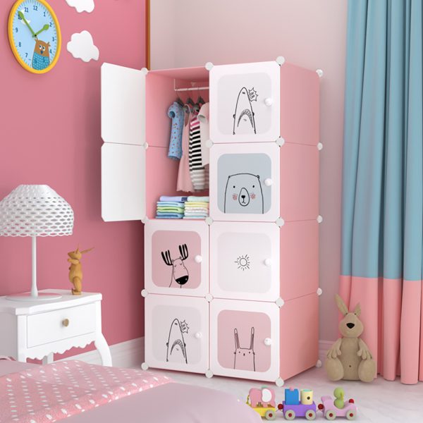 8 Cubes Portable Wardrobe Divide-Grid Modular Storage Organiser Foldable Closet