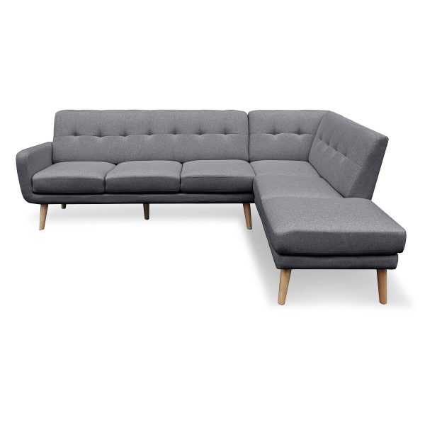 Bulwell Faux Linen Corner Sofa Lounge L-shaped with Chaise