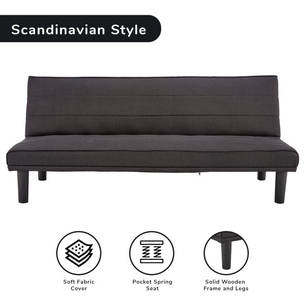 Stranraer 3 Seater Modular Linen Sofa Bed Couch