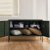 Base Metal Locker Storage Shelf Organizer Cabinet Buffet Sideboard Green