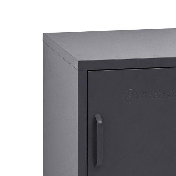 Metal Locker Storage Shelf Filing Cabinet Cupboard Bedside Table Black