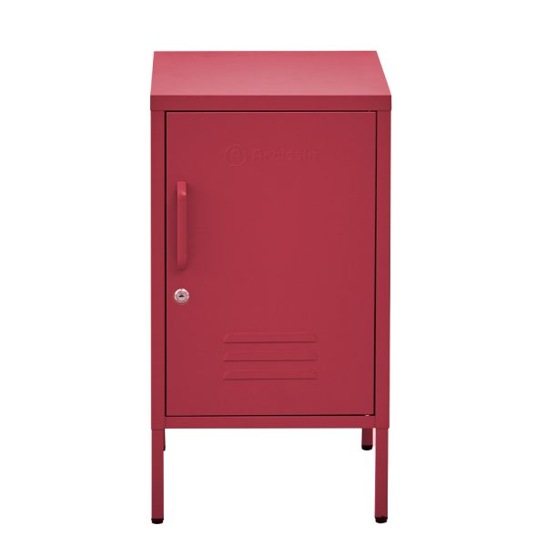Metal Locker Storage Shelf Filing Cabinet Cupboard Bedside Table Pink