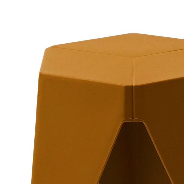 Set of 2 Puzzle Stool Plastic Stacking Stools Chair Outdoor Indoor Yellow