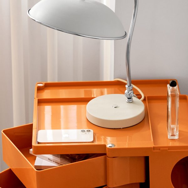 Bedside Table Side Tables Nightstand Organizer Replica Boby Trolley 5Tier Orange