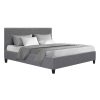 Neo Bed Frame Fabric – Grey Double
