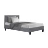 Neo Bed Frame Fabric – Grey King Single