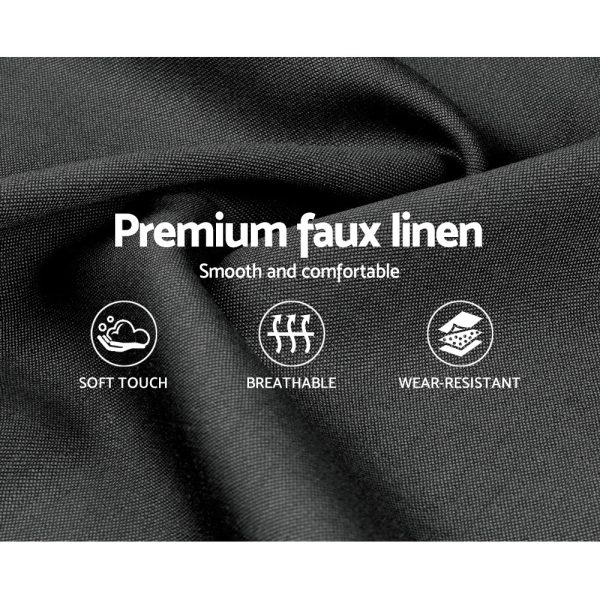 Neo Bed Frame Fabric – Charcoal Queen