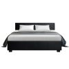 Nino Bed Frame PU Leather – Black Queen
