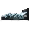 Mila Bed Frame Storage Drawers Fabric – Charcoal King