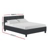 Tino Bed Frame Double Size Charcoal Fabric