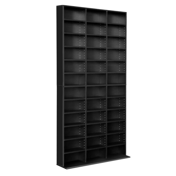 Adjustable Book Storage Shelf Rack Unit – Black