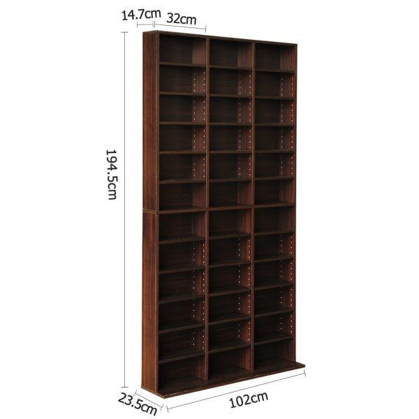 Adjustable Book Storage Shelf Rack Unit – Expresso