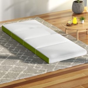 Giselle Bedding Foldable Mattress 4-FOLD Folding Bed Mat Camping Single Green