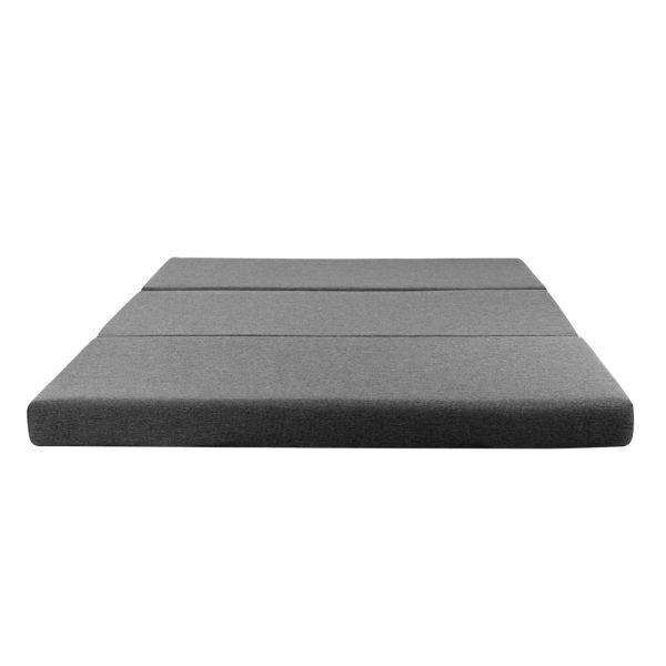Double Size Folding Foam Mattress Portable Bed Mat Dark Grey