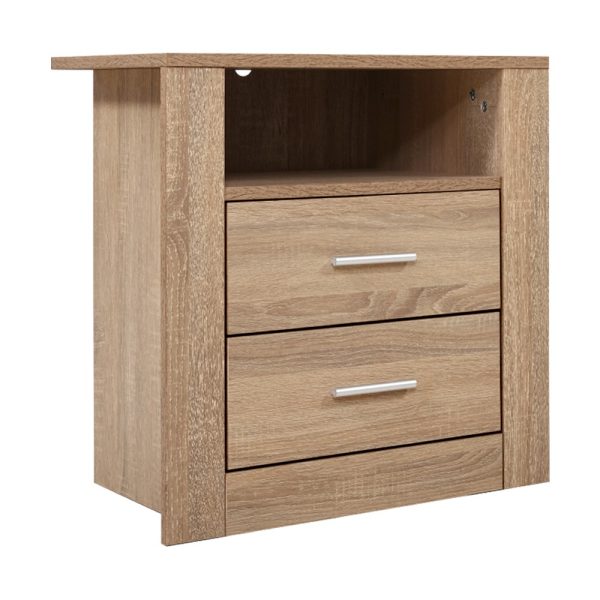 Armthorpe Bedside Tables Drawers Storage Cabinet Shelf Side End Table Oak