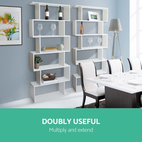 Artiss 6 Tier Display Shelf – White