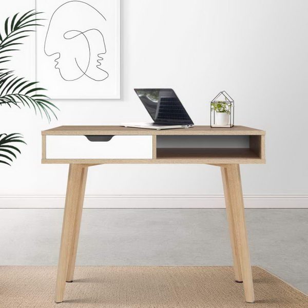 2 Drawer Wood Computer Desk