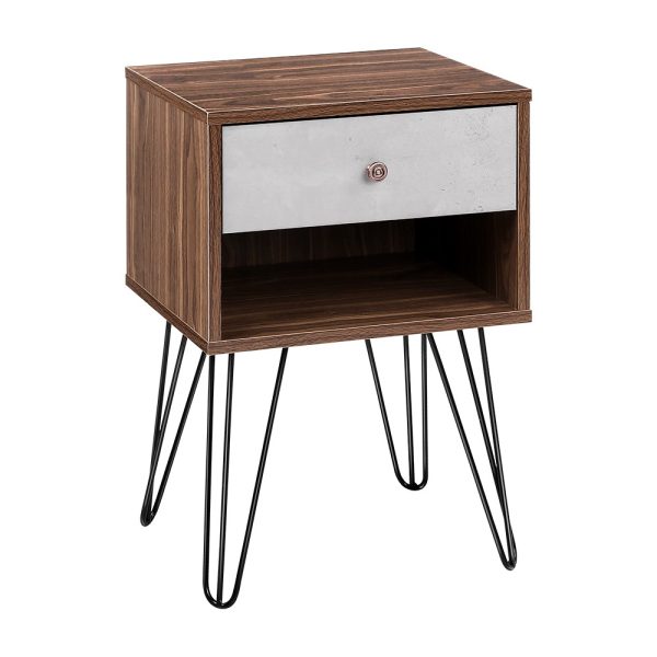 Bedside Table 1 Drawers with Shelf – LARS