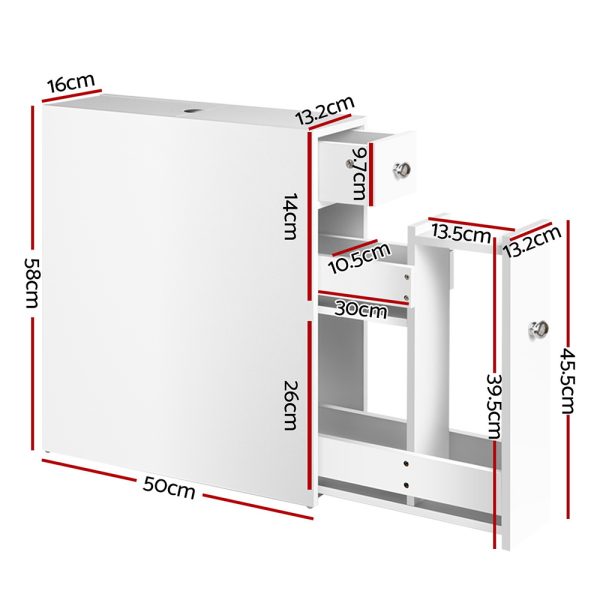 Bathroom Storage Cabinet Tissue Holder