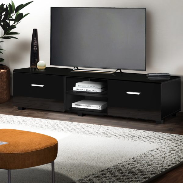 Porthcawl 140cm High Gloss TV Cabinet Stand Entertainment Unit Storage Shelf