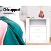 Bedside Tables Drawers Storage Cabinet Drawers Side Table White