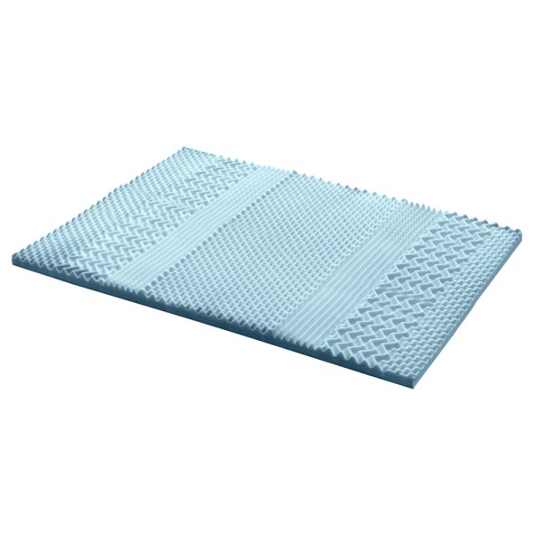 Bedding Cool Gel 7-zone Memory Foam Mattress Topper w/Bamboo Cover 5cm – Double