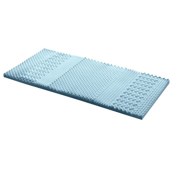 Bedding Cool Gel 7-zone Memory Foam Mattress Topper w/Bamboo Cover 5cm – Single