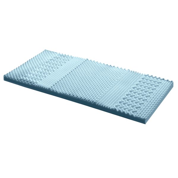Bedding Cool Gel 7-zone Memory Foam Mattress Topper w/Bamboo Cover 8cm – Single