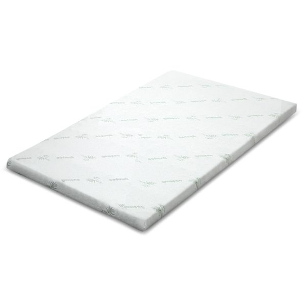 Bedding Cool Gel Memory Foam Mattress Topper w/Bamboo Cover 5cm – Double