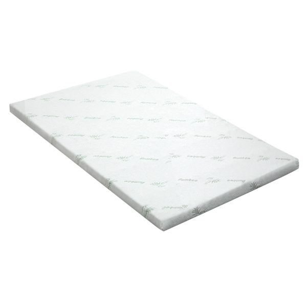 Bedding Cool Gel Memory Foam Mattress Topper w/Bamboo Cover 5cm – Single
