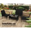 Outdoor Furniture Lounge Table Chairs Garden Patio Wicker Sofa Set