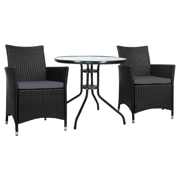 Outdoor Furniture Dining Chair Table Bistro Set Wicker Patio Setting Tea Coffee Cafe Bar Set