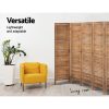 Room Divider Screen 8 Panel Privacy Wood Dividers Stand Bed Timber Brown