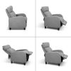 Fabric Reclining Armchair – Grey