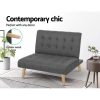 Linen Sofa Bed Lounge Chair Single Seater Modular Bed Set